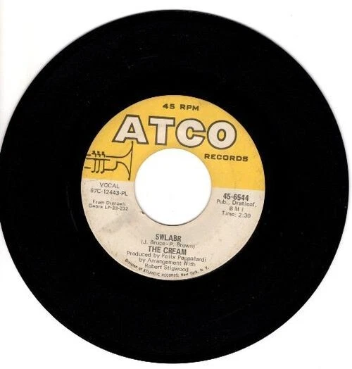 Cream ‎– Sunshine Of Your Love / Swlabr 7" 45 RPM Single Foto 2 de 4