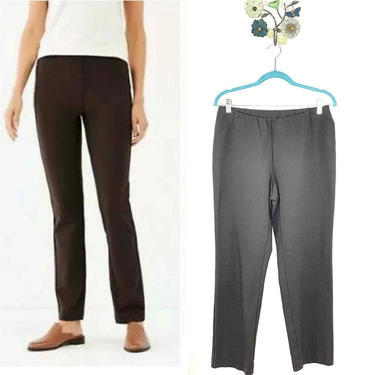 J JILL Women s Slim Leg Ponte Pants Size Petite Small Espresso