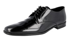 PRADA Polished Leather Derby Dress Suit Shoes 2EE053 Black NEW -  US 11 EU 44