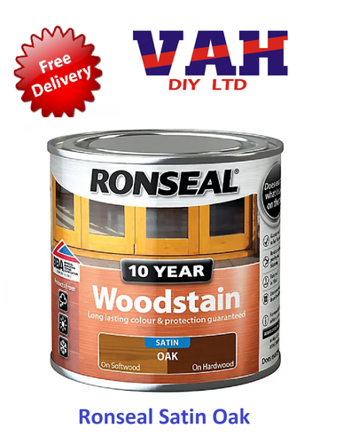 Ronseal 10 Year Woodstain Satin Finish All Colours 250ml ,750ml, 2.5ltr Exterior - Picture 9 of 42