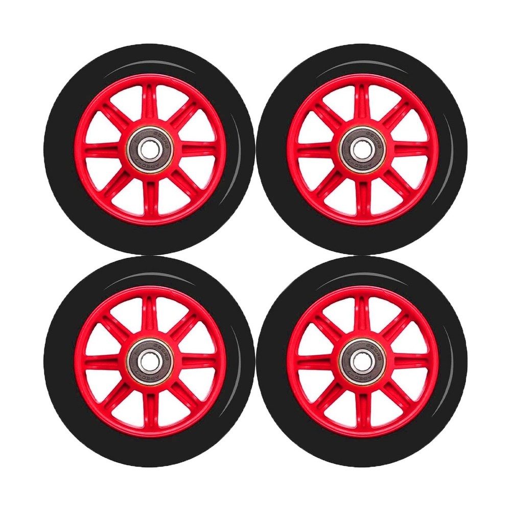 FREEDARE Scooter Wheels 100mm with Bearings Scooter Replacement Wheels 100mm ...