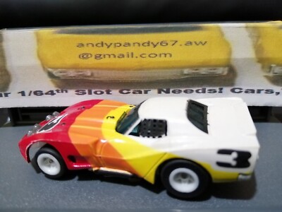 Aurora Tomy AFX Tyco Slotcar No.3 Corvette nagelneu geölt & getestet