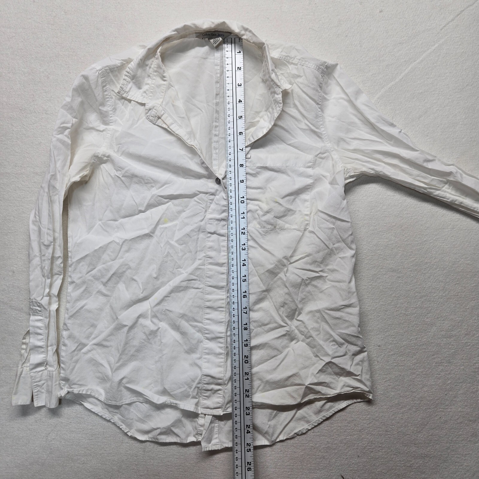 Calvin Klein Jeans Solid White Button Up Womens C… - image 6