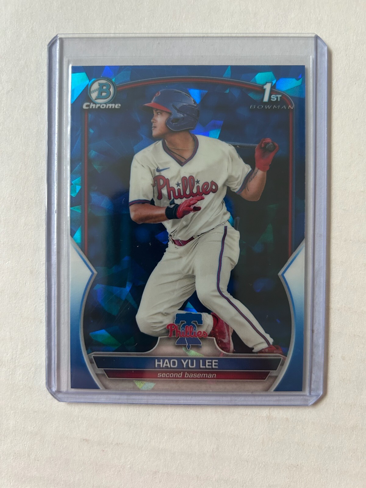 2023 1st Bowman Chrome Sapphire Hao Yu Lee #BCP-52 Philadelphia Phillies Tigers