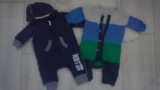 Bundle 2x Mothercare baby boy BABYGROW ROMPER SET newborn new baby 0-1 mths 