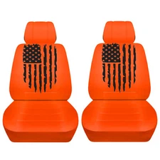 Orange Car Seat Covers Fits Honda Accord 2015 Seat Covers with an American Flag