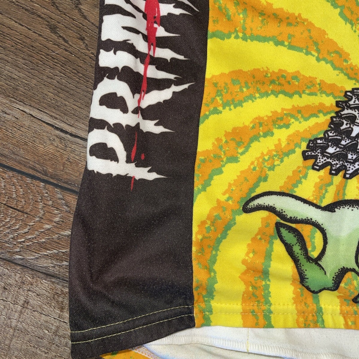 Vintage 90's PRIMAL WEAR Illegal Alien Cycling Jersey Yellow Men L