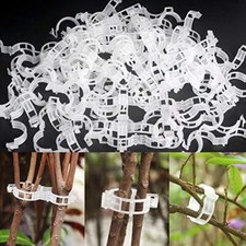 Plant Support Clips, 100pcs Plastic Garden Plant Support Clips Tomato White