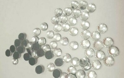CraftbuddyUS100pcs 5mm Clear Round Hotfix Diamante Rhinestone Gems, DIY