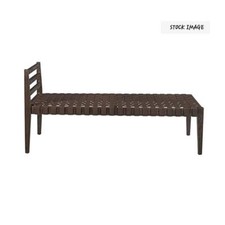 Divano letto Ball & Cast marrone scuro tessuto ecopelle - chaise longue - panca 58" nuovo con etichette