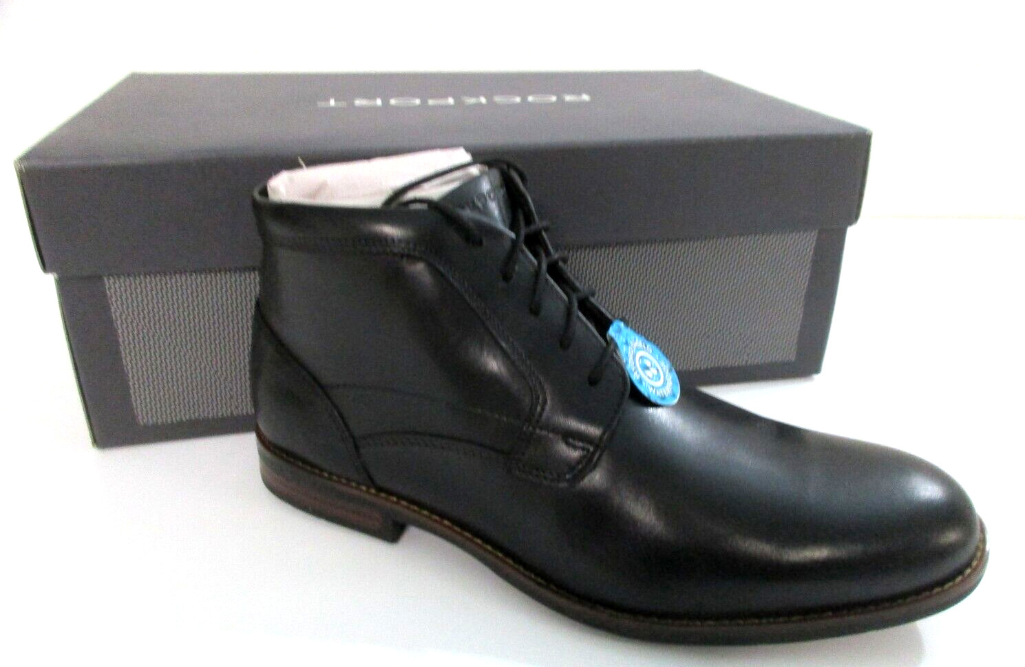 RockPort Men's Black Mykel Chukka waterproof dress casual Boot Shoes CH4801