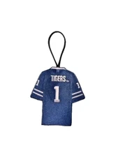 NCAA Memphis Tigers Xmas Tree Ornament Football Jersey Hang Luggage Gift Bag Tag