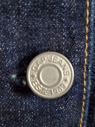 Vtg Gap Jean Jacket Denim Medium Trucker Rockabilly Rancher 80's Y2K Hong Kong - Picture 3 of 9
