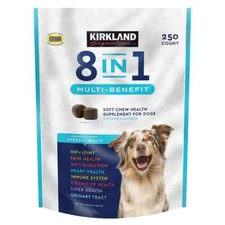Kirkland Signature 8-In-1 Multi-Benefit Soft Chews For Dogs, 250-count - New