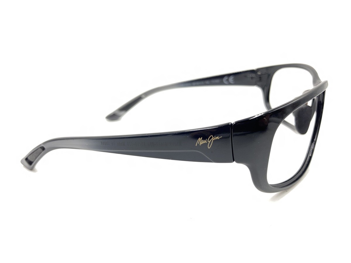 Maui Jim Twin Falls MJ 417-02J Black Wrap Sunglasses Frames