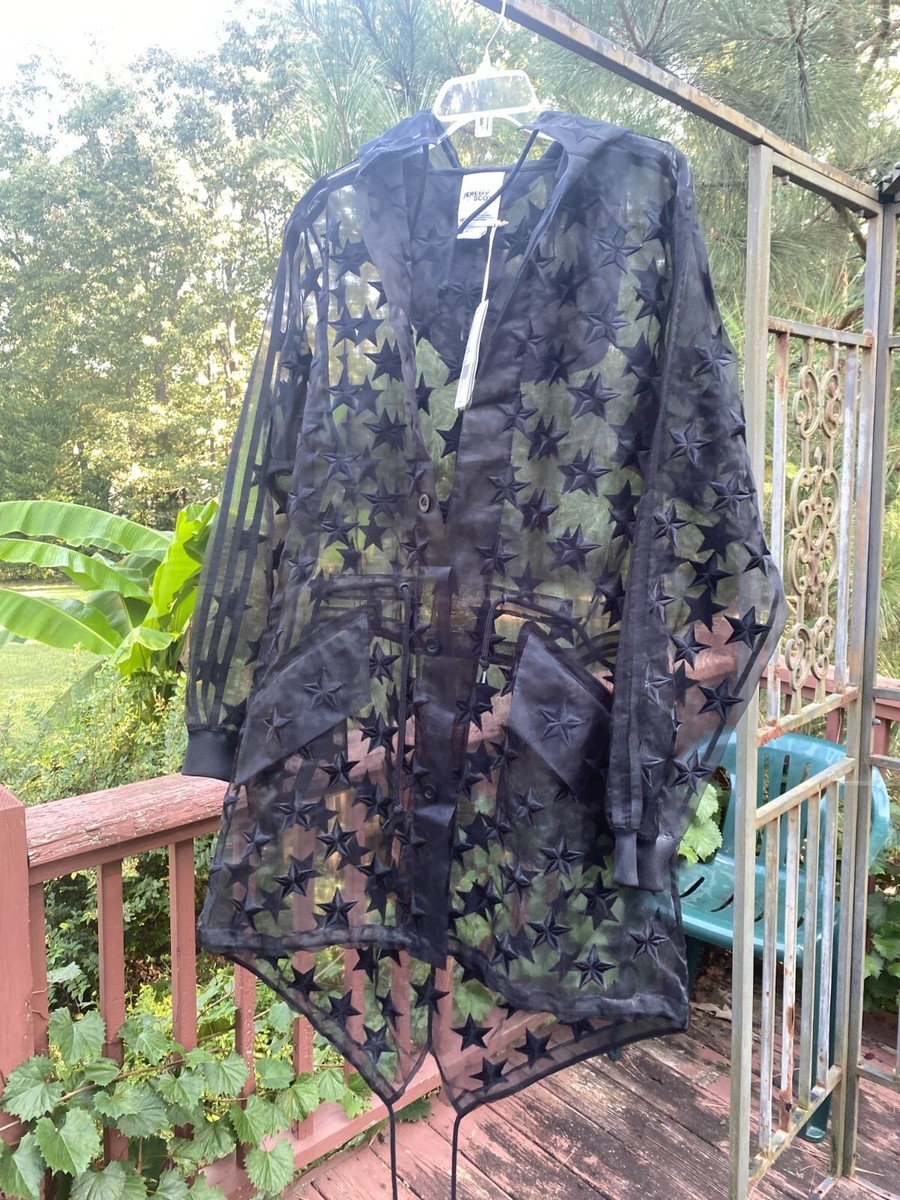 NEW! US SIZE XS ADIDAS JEREMY SCOTT – BLACK COAT JACKET WITH STARS