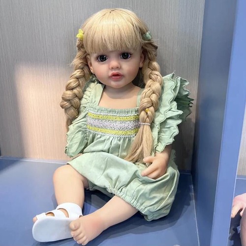 NPK 22in Reborn Doll Full Body Silicone Vinyl Soft Touch Reborn Girl Toddler Toy - Picture 3 of 5