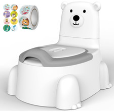 Polar Bear Potty Baby Toddler Toilet Seat Potty Toilet with Splash Guard 