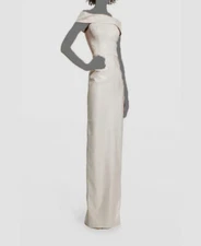 Rickie Freeman by Teri Jon Women's Pink Metallic Off-Shoulder Dress Size 8