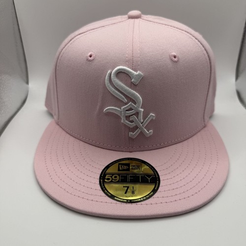 New Era 59FIFTY Chicago White Sox Pink Spring Collection Fitted Hat Size 7 1/8