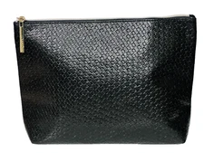 NEW Lancome Paris Black Shimmer Travel Cosmetic Makeup Bag L14