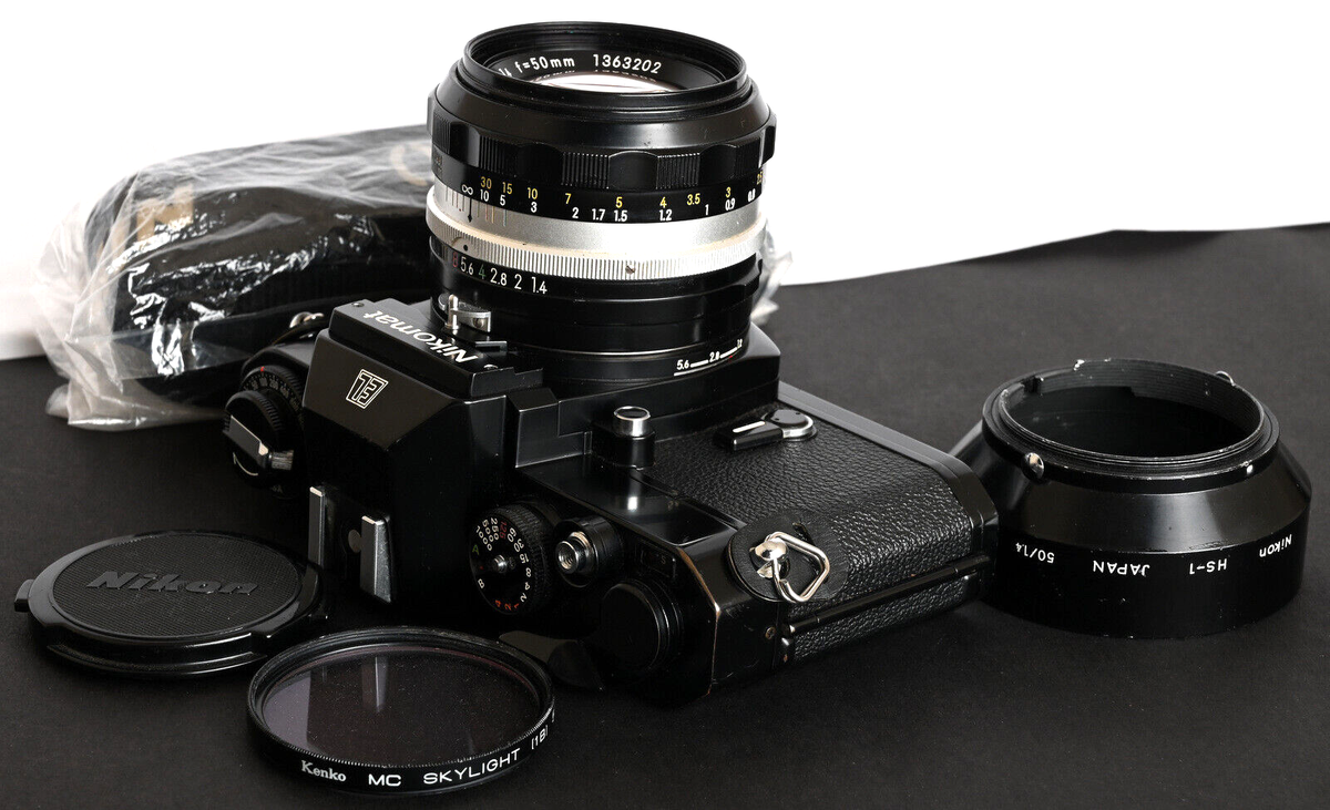 Nikomat EL Black 35mm Film SLR c/w N. K. NIKKOR-S 50mm f/1.4 Lens