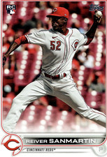 Reiver Sanmartin Cincinnati Reds 2022 Topps Rookie Card