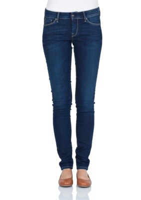 Pepe Jeans Damen Jeans SOHO - Skinny Fit - Blau -Dark Used Worn W 24-W34 Stretch