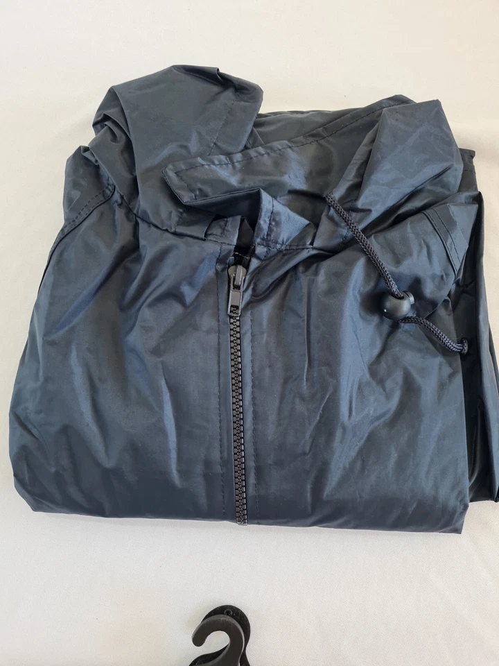 Mens Waterproof Jacket Portwest Size L Zip Front Blue 10885 - Image 2 of 4