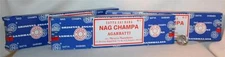 3 Boxes Satya Sai Baba Nag Champa Agarbatti Incense Pack 40 gram Appr 40 Sticks