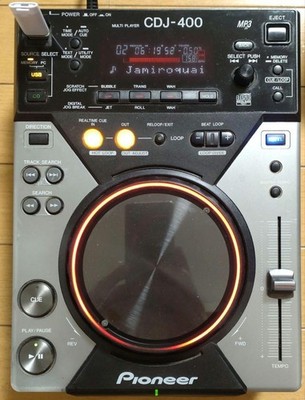 Pioneer CDJ-400 DJ CD/USB Media Player Silver w/ Power Cable