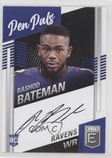 2021 Panini Donruss Elite Pen Pals Rashod Bateman #PP-RB Auto sb0