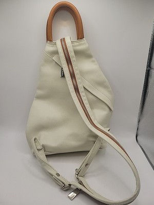 Valentina Brown Fine Italian Leather Convertible Backpack  display picture 2