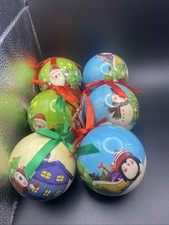 Lot of 6 Christmas Ball Ornaments 3  Plastic Holiday Tree Decor