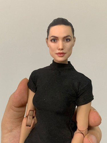 Figura de acción femenina cuerpo 1:12 Angelina Jolie Beauty Girl cabeza esculpida ajuste 6" - Imagen 15 de 19