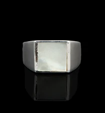 Mens Water Pearl Ring, 925 Sterling Silver Ring, Natural Gemstone Ring For Mens