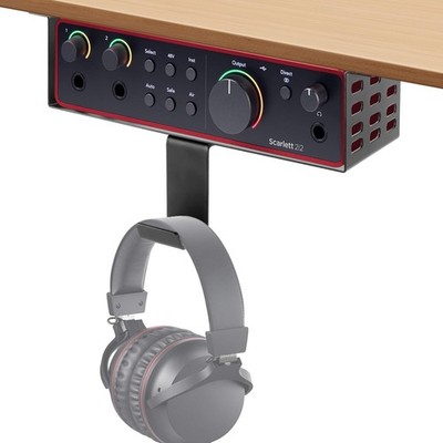 Metal Under Desk Mount for Focusrite Scarlett 2i2 4th Gen with Adjustable Hea...