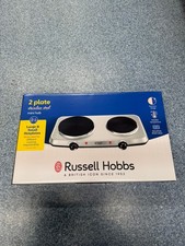 Russell Hobbs Mini Hob Twin Hot Plate Stainless Steel Electric Portable Cooker