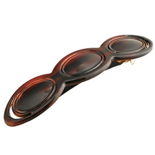 Parcelona French Scalloped Oval Barrette 4.75" Tortoise Shell Non-Slip Hair Clip
