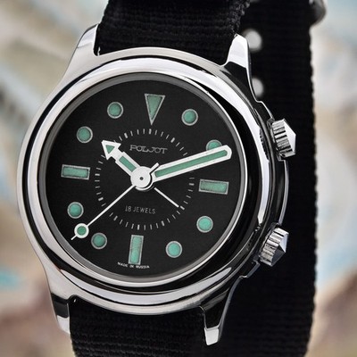 Poljot RETRO 2612 Alarm Handaufzug Wecker Damen Uhr