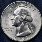 1947 S Washington Quarter 25c Silver BU UNC GEM Brilliant Uncirculated #97335
