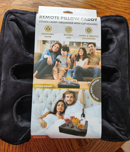 Ciao Tech Couch Cup Holder Pillow-Sofa Cozy Remote Buddy | Bed Drink ...
