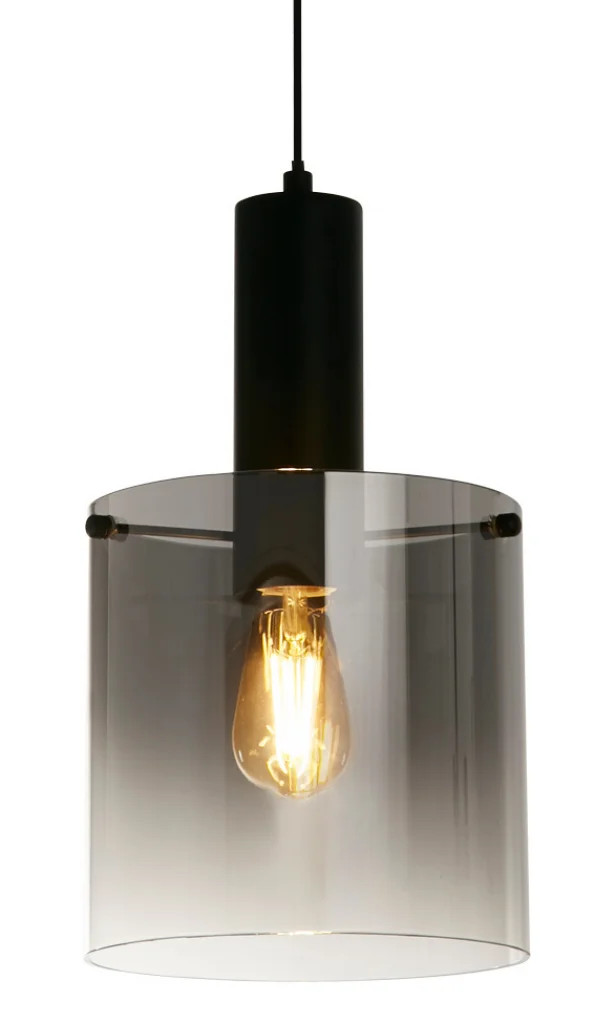 Ceiling Light Black Sweden Matt Smoked Glass Searchlight 88910-1BK