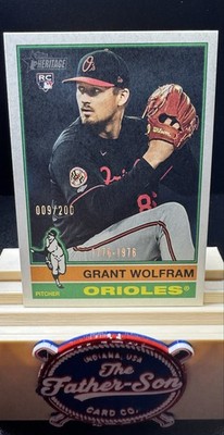 2025 Topps Heritage High Number - Grant Wolfram #550 Bicentennial /200 (RC)