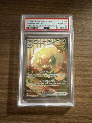 Whimsicott ex 165/086 Sv: White Flare Holo Special Illustration Rare SIR PSA 10