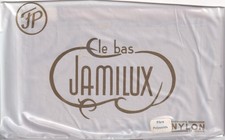 Bas nylon couture JAMILUX coloris Aurore. Taille 1. Fully Fashioned Stockings.