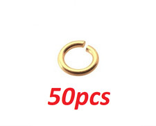 50 TINY 3.5mm OD 2.5mm ID 14k Yellow Gold 24ga gauge OPEN Thin Jump Ring