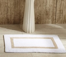 Better Trends 100 Cotton Hotel Collection Bath Mats, White Sand - Tufted