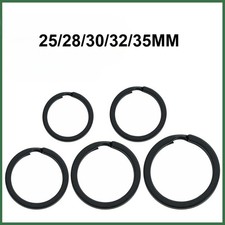 25-35MM Strong Steel Split Rings Black Key Ring Metal Flat Keychain Holder lot