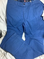 CHAPS MEN PANTS 36 X 30 STRAIGHT FIT, BLUE, 100% COTTON, NEW WITH TAGS